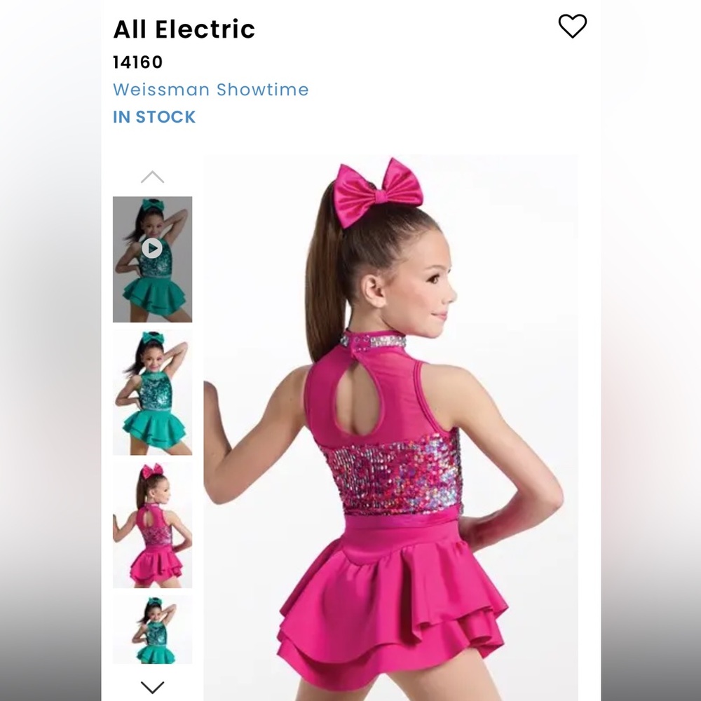 Weissman Fuchsia All Electric Dance Costume